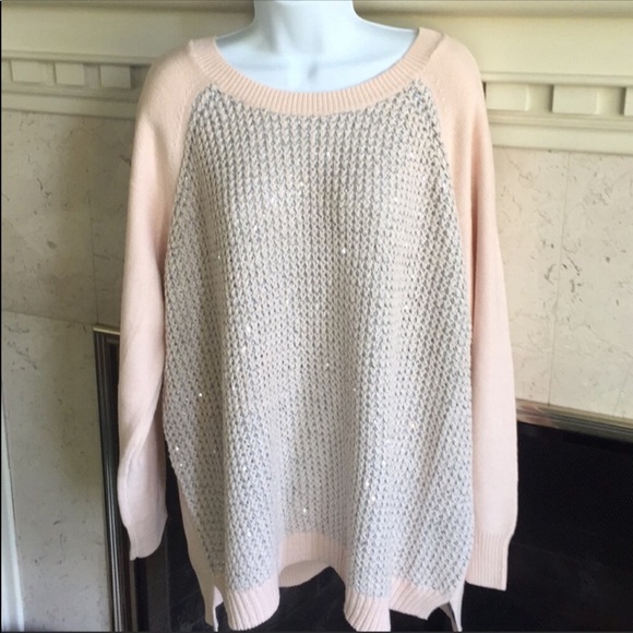 NEW NYDJ Plus Size Sparkle Sweater with Sequins - Picture 3 of 8